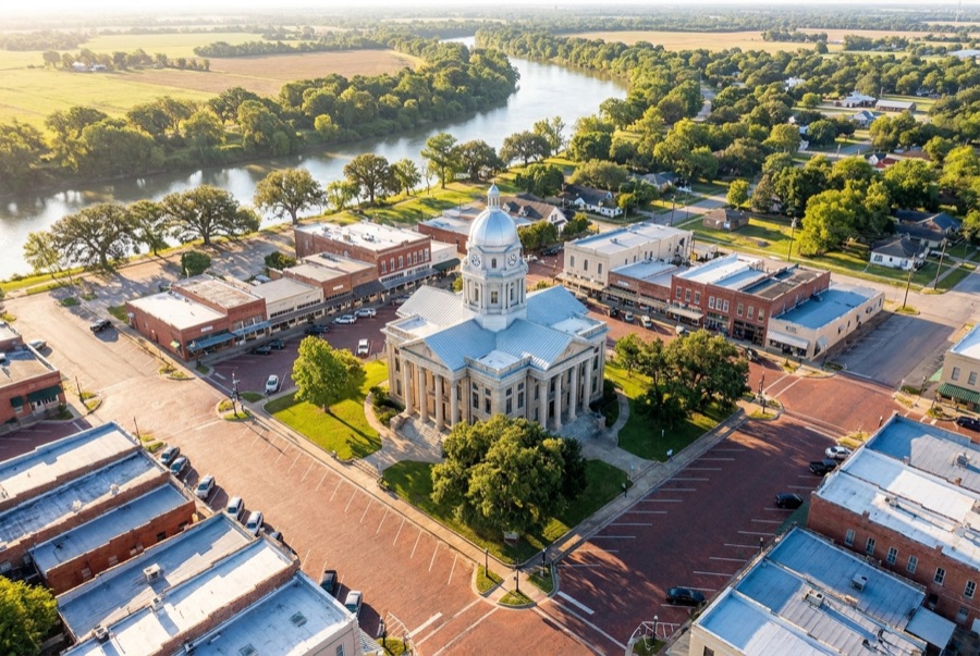 Aerial view of a Richmond area landmark