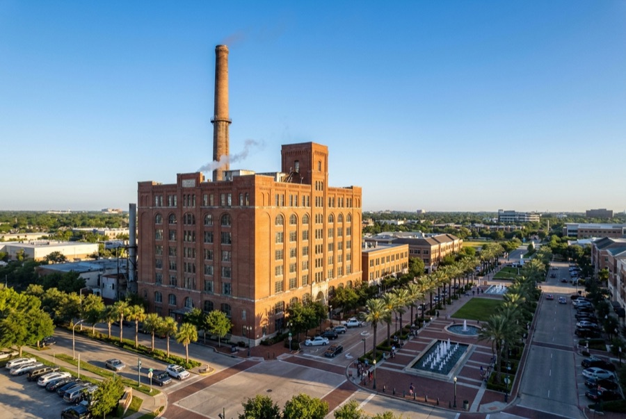 Aerial view of a Sugar Land area landmark