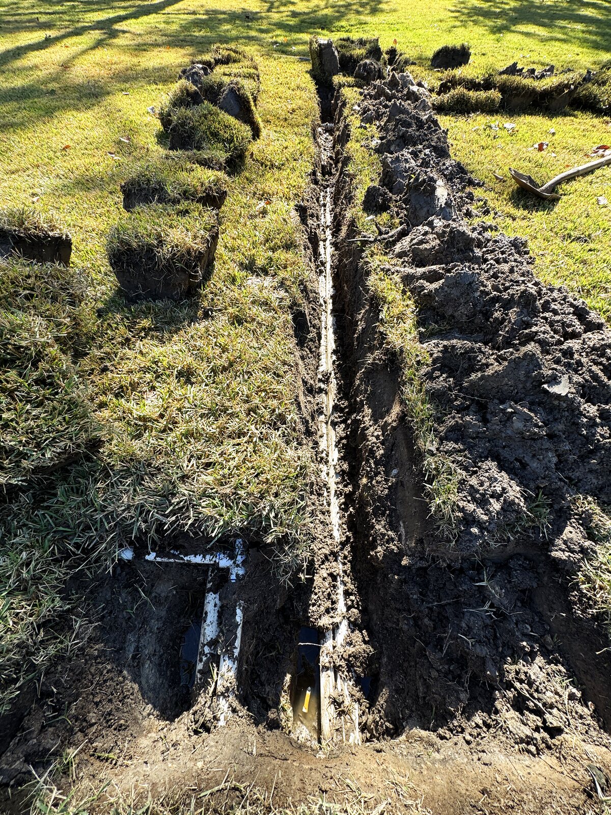 New irrigation install and trenching by Elite Sprinkler Services in Katy, TX