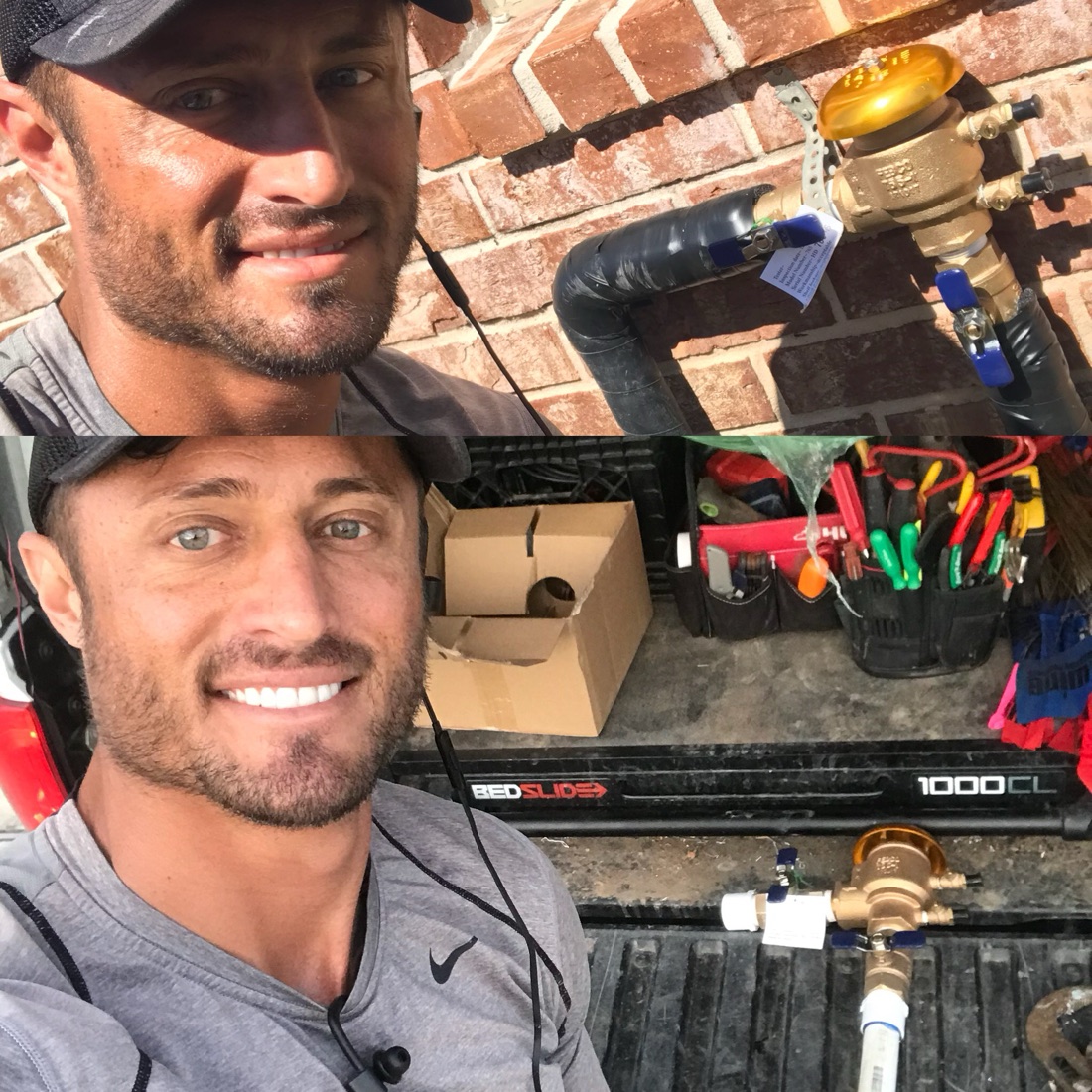 Elite Sprinkler crew on a service call near Brookshire