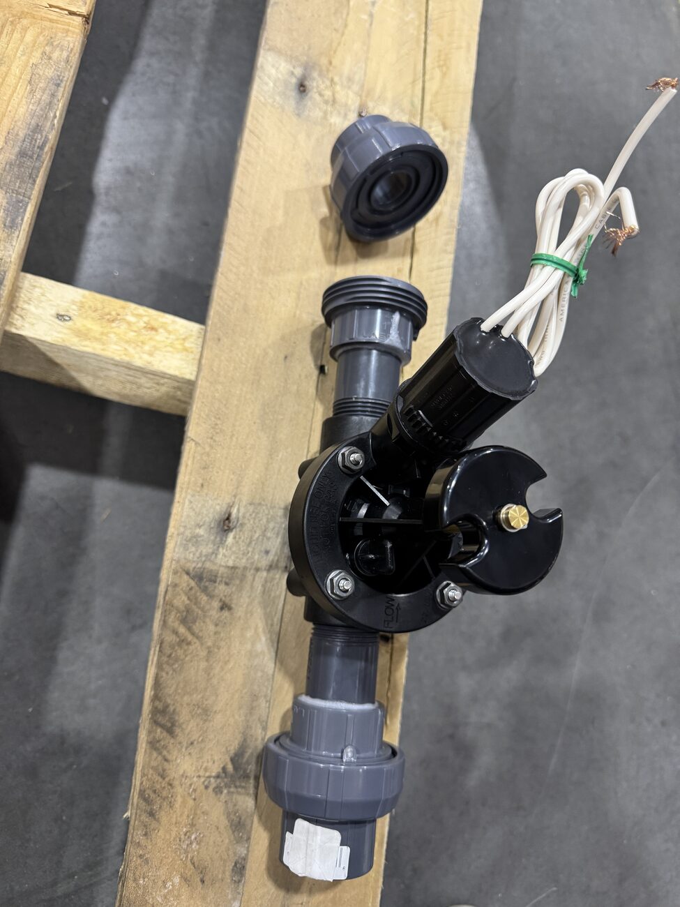 A brand-new valve assembly built on site